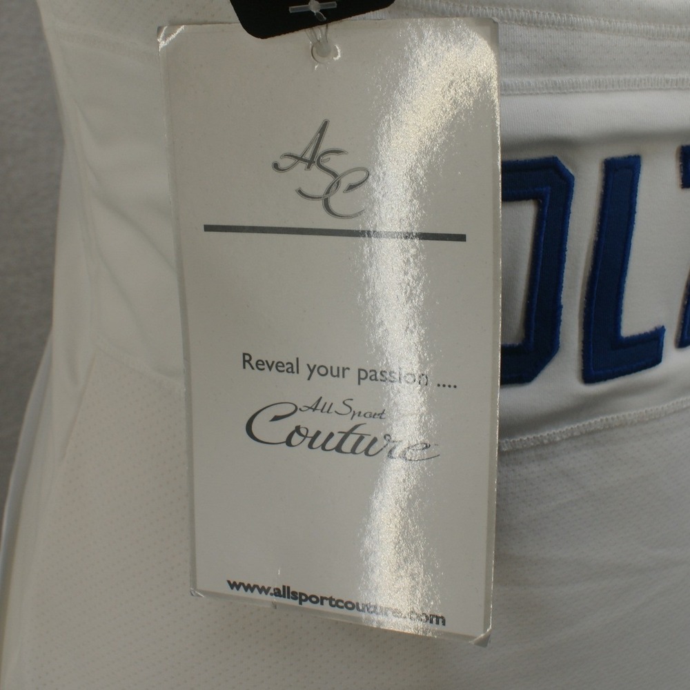 NFL Team Apparel Indianapolis Colts White Mesh Sleeve Open Back Top Medium NWT - Picture 10 of 12